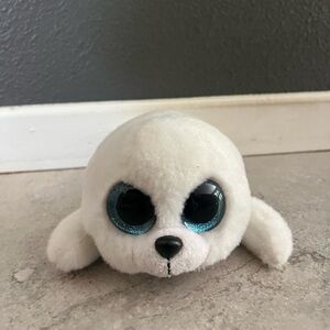 Ty Icy White and Blue Plush Seal